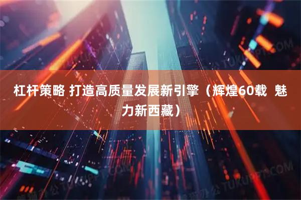 杠杆策略 打造高质量发展新引擎（辉煌60载  魅力新西藏）