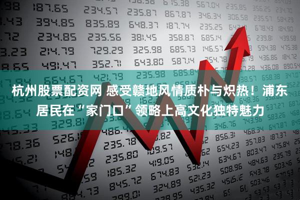杭州股票配资网 感受赣地风情质朴与炽热！浦东居民在“家门口”领略上高文化独特魅力